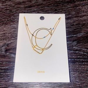 2 layered initial necklace